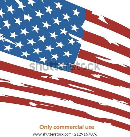 Flag of America. USA flag. 1776. Distressed USA flags. EPS 10, Clip art. Only commercial use