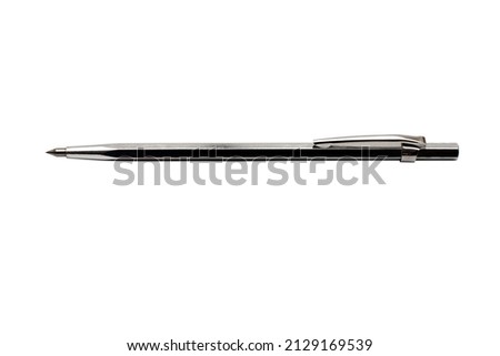 Sharp stainless steel metal scribbler for locksmith work Royalty-Free Stock Photo #2129169539