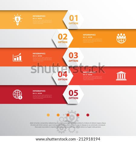 Red tone number banners template/graphic or website.Vector/EPS10