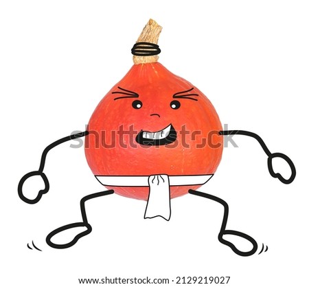 Pumpkin as a cartoon character
