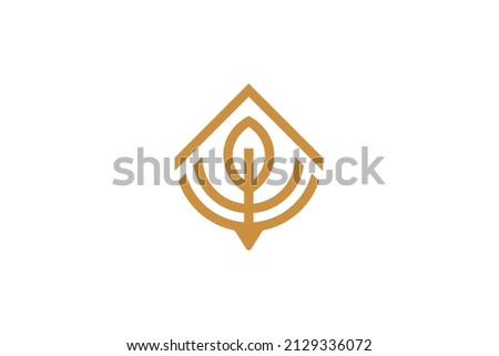 House and Building Monoline Logo