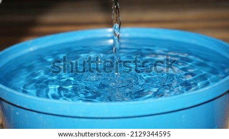 blue water drop splash for background