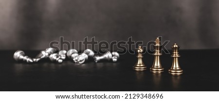 Close-up king chess bishop and queen standing teamwork concepts of business team and leadership strategy and organization risk management or team player.