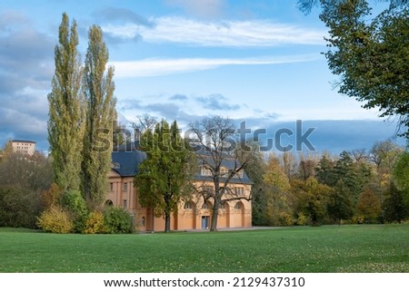 Historic riding house in the park on the Ilm, Thuringia, Germany