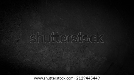Black anthracite dark gray grey grunge old aged retro vintage stone concrete cement blackboard chalkboard wall floor texture, with cracks - Abstract background pattern design template