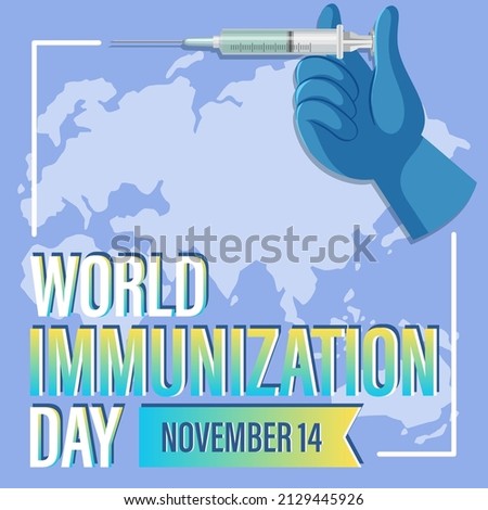 World immunization day poster design illustration