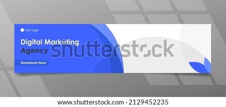 Bannder design with blue color and profesional concept Royalty-Free Stock Photo #2129452235
