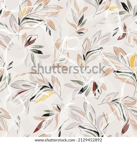 seamless leaves wallpaper pattern on textures background