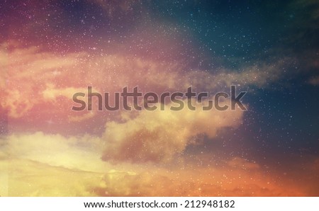 Beautiful sky with stars background