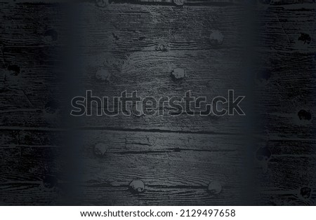 Luxury black metal gradient background with distressed wooden parquet texture. Vector illustration