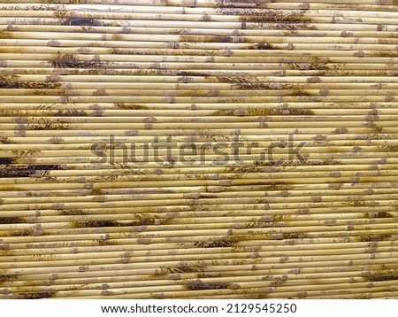 Horizontal bamboo fence wall For wall decoration and landscape work