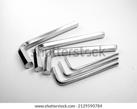 hand tools used for industrial and household on white background.