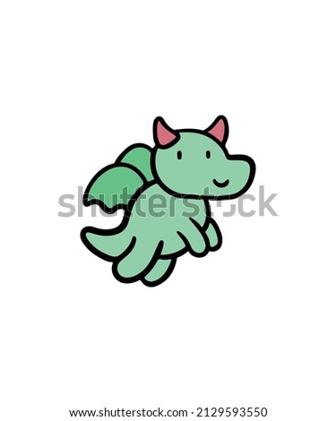 Simple and colored fantastic animal
