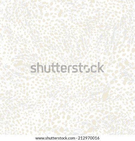 White hand drawn pattern with random silver brush strokes and splattered gold dots for Christmas and holiday decor or wedding invitation background. Seamless vector texture for winter fashion