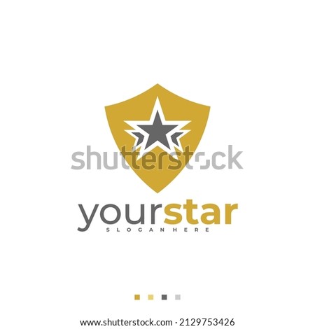 Shield Star logo vector template, Creative Star logo design concepts