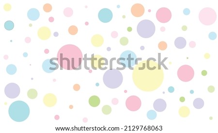 Circle pattern pastel color background wallpaper illustration design