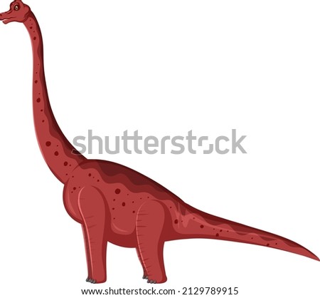 Brachiosaurus dinosaur on white background illustration