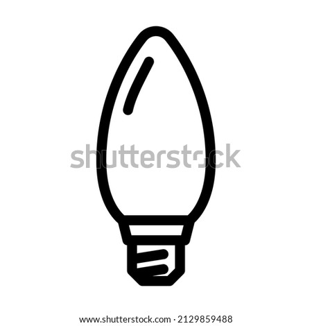 minimal light bulb line icon vector. minimal light bulb sign. isolated contour symbol black illustration