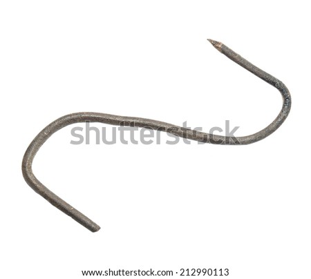 rusty wire isolated on white background