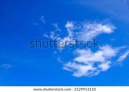 the combination of white clouds with blue sky