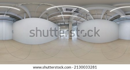 full seamless spherical hdri 360 panorama in interior of empty white room with repair for office or store in equirectangular projection
