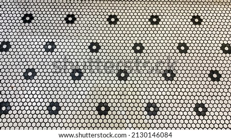 floor with black and white motif