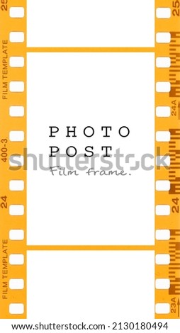 Filmstrip frame.With white space.text space.Set of social media stories and post frame templates.