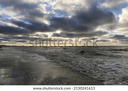 Baltic Sea landscape. Sea after the storm.