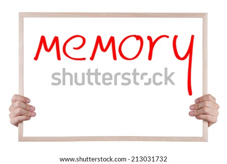memory on whiteboard with hands