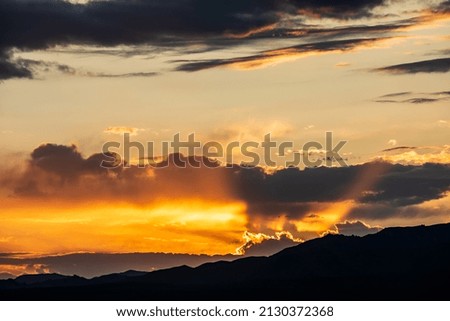 Colorful sky cloud scenery at sunset