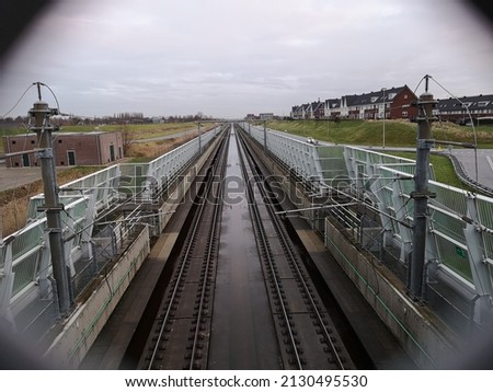 Picture of a train track through an object