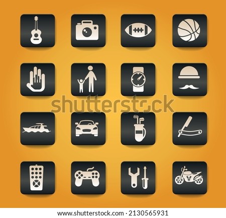 father day vector icons for web and user interface design