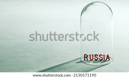 Global economic isolation of Russia. Sanctions concept Royalty-Free Stock Photo #2130571190