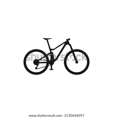 All mountain enduro trail cross country bicycle race bike logo icon sign symbol vector illustration Royalty-Free Stock Photo #2130646097