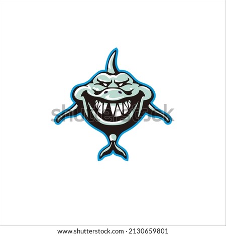 shark character logo design for your mascot