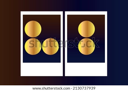 Geometric gold on gradient background.