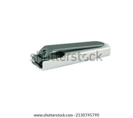 old nail clippers isolated on white background