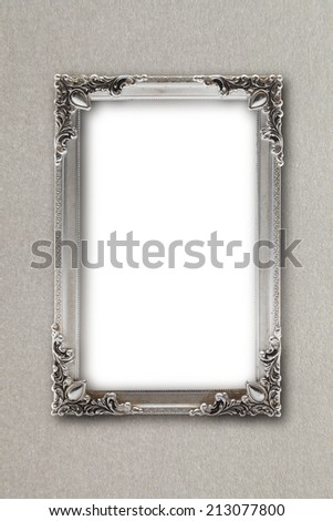 silver picture frame on background with effects
