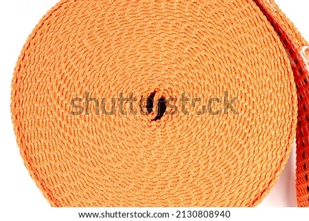 Ratchet straps for cargo load control. Cargo restraint strap Royalty-Free Stock Photo #2130808940