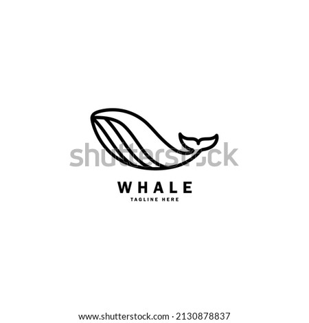 Whale logo design template illustration vector