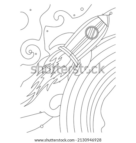 Space coloring pages for kids Printable