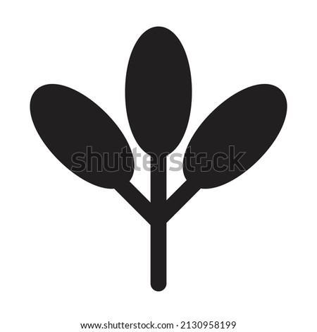 Tree icon glyph symbol for nature, ecology and environment in a flat color glyph illustration