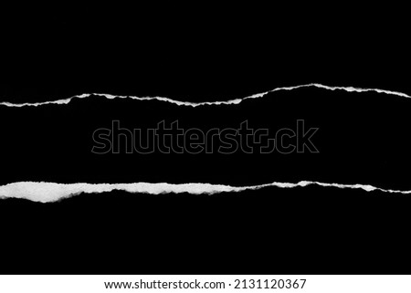 Paper tear, ripped paper edge, torn edge, isolated paper tear, paper corner with space for copy Royalty-Free Stock Photo #2131120367