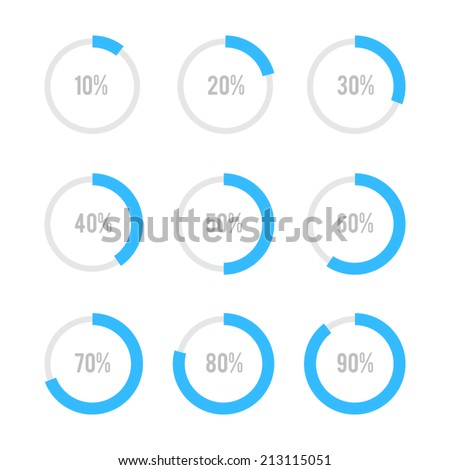 Set of circle diagrams for infographics
