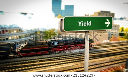 Street Sign the Direction Way to Yield