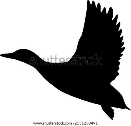 Flying Duck black suitable for logos, icons, print, and others