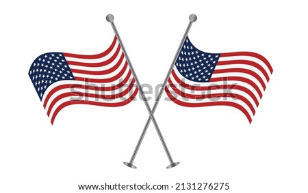 USA national flag vector illustration