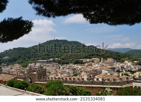 Panoramic view of Arta, seen from Sant Salvador fortress. Majorca, Spain. High quality photo