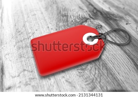 Black Friday Sale or Discount banner. Red clothes tag, social and fashion ads.