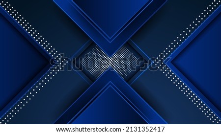 Blue background with modern 3d design vector for presentation design, tech banner, poster template, flier design, social media cover background